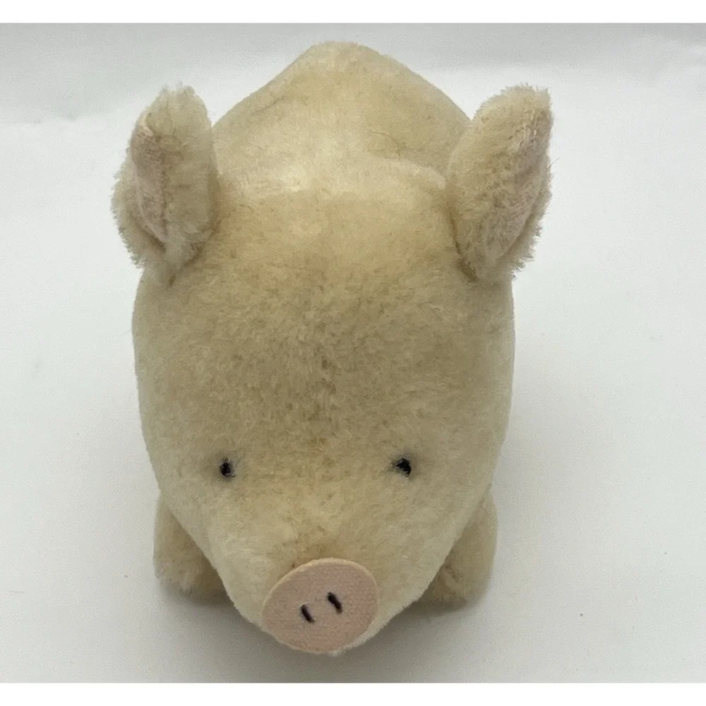 Vintage Dakin Wool Pig Plush 4 3/4